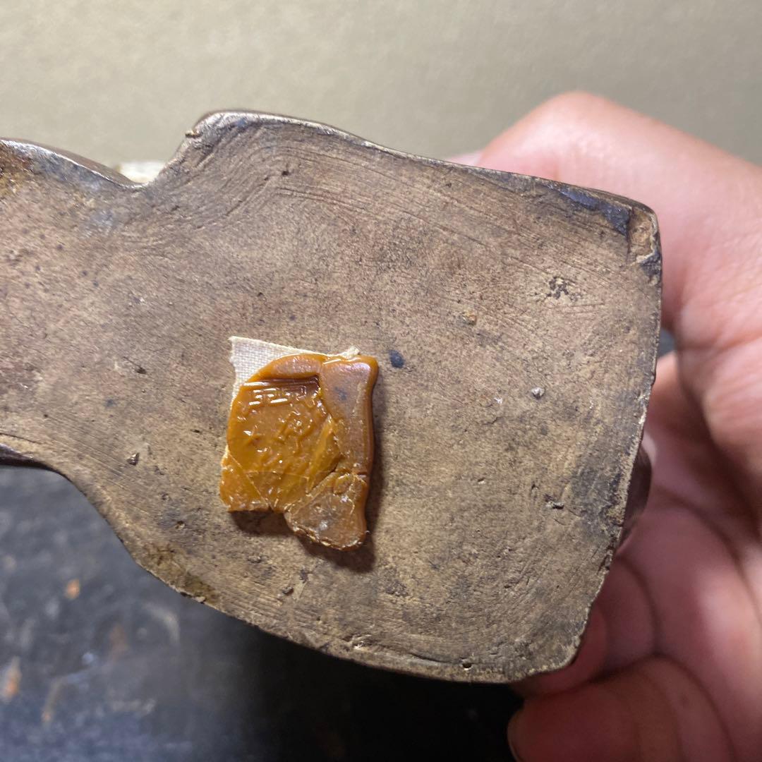 中国古玩変形人物花生14cm9cm6cm