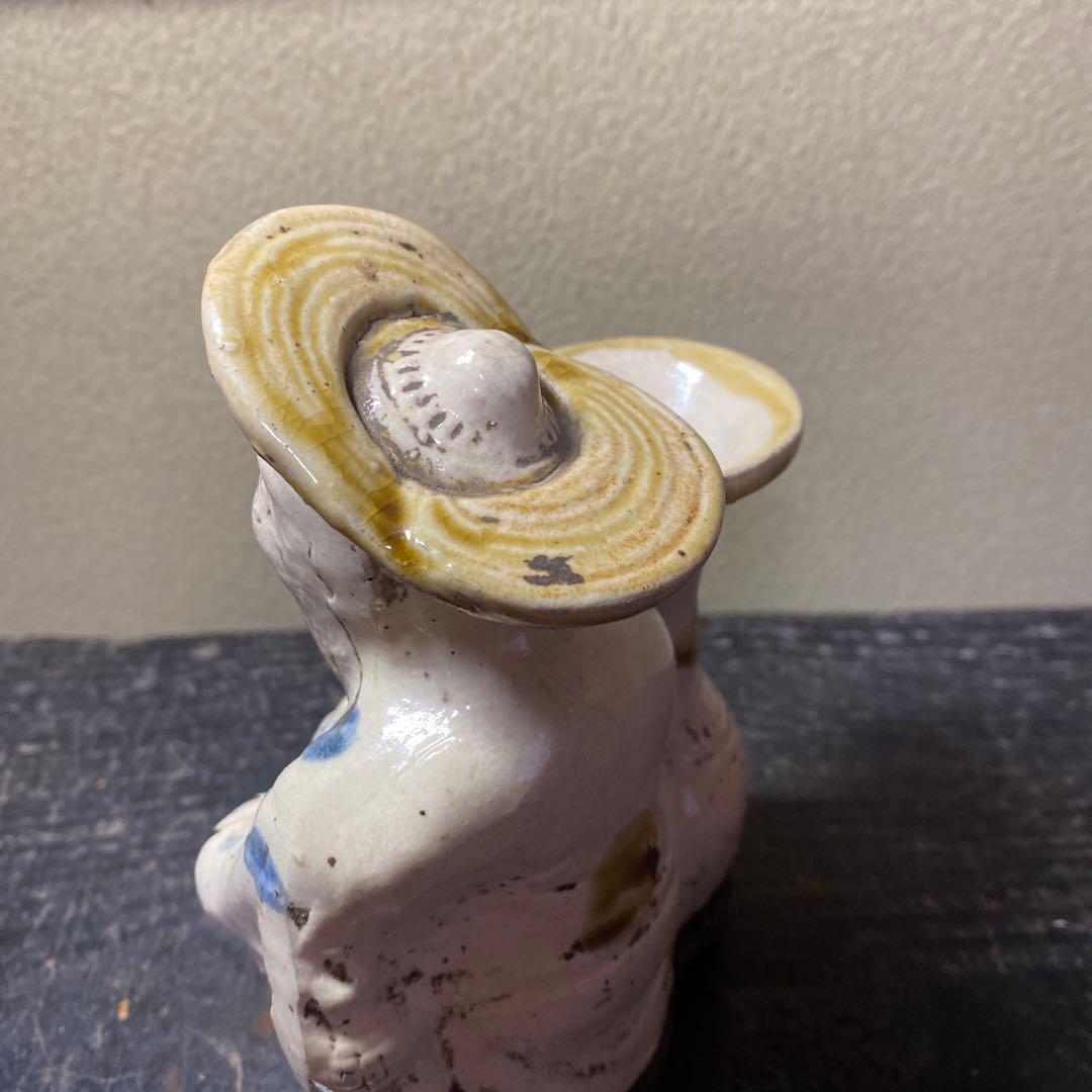 中国古玩変形人物花生14cm9cm6cm