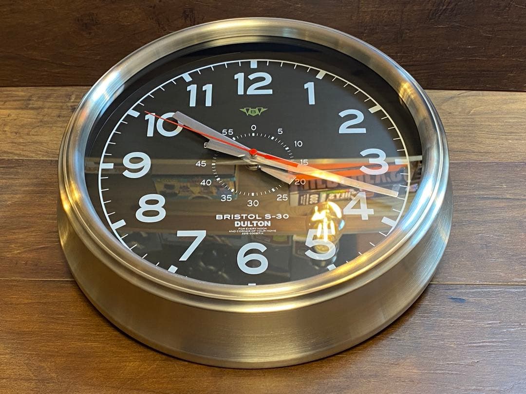 ダルトン ウォールクロック　黒　 ブリストル S-30 Φ305 新品