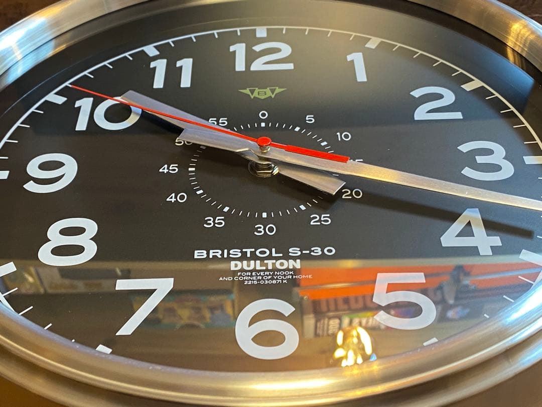 ダルトン ウォールクロック　黒　 ブリストル S-30 Φ305 新品