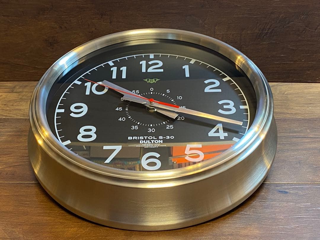 ダルトン ウォールクロック　黒　 ブリストル S-30 Φ305 新品
