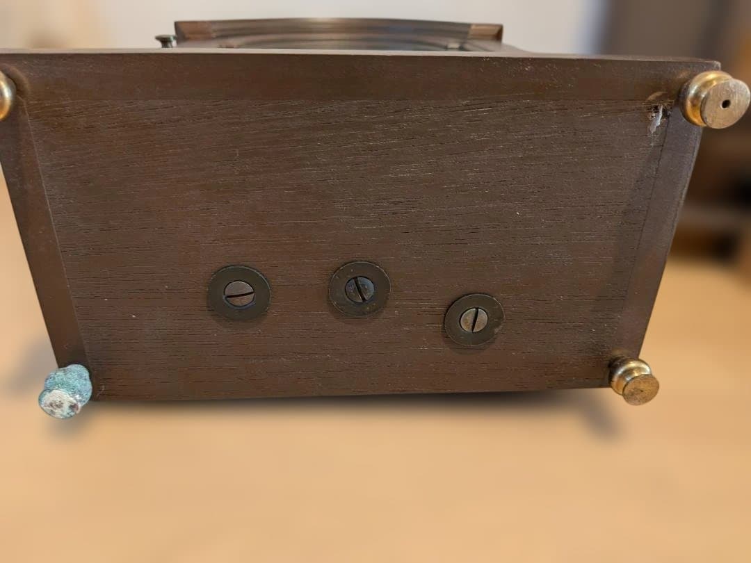 【ジャンク】西ドイツ製 2石 Tempus Fugit 置時計 機械式 時報付