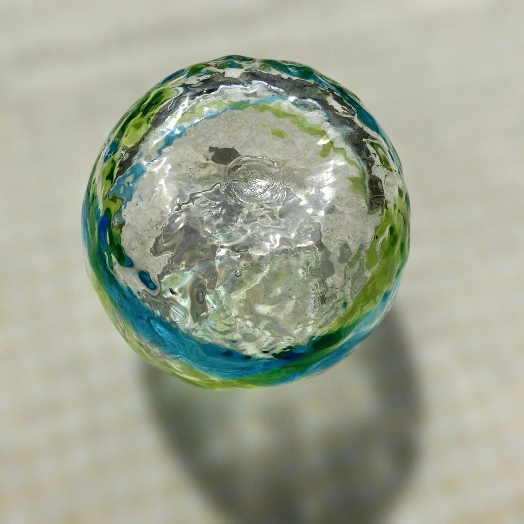琉球ガラス　波模様グラス　2個セット