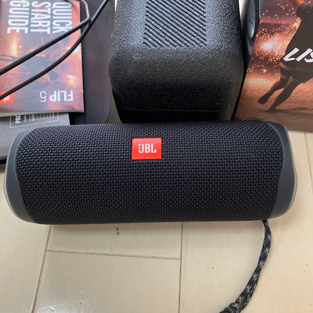 JBL FLIP5 ワイヤレススピーカー 黒　付属品全てあり　ジャンク