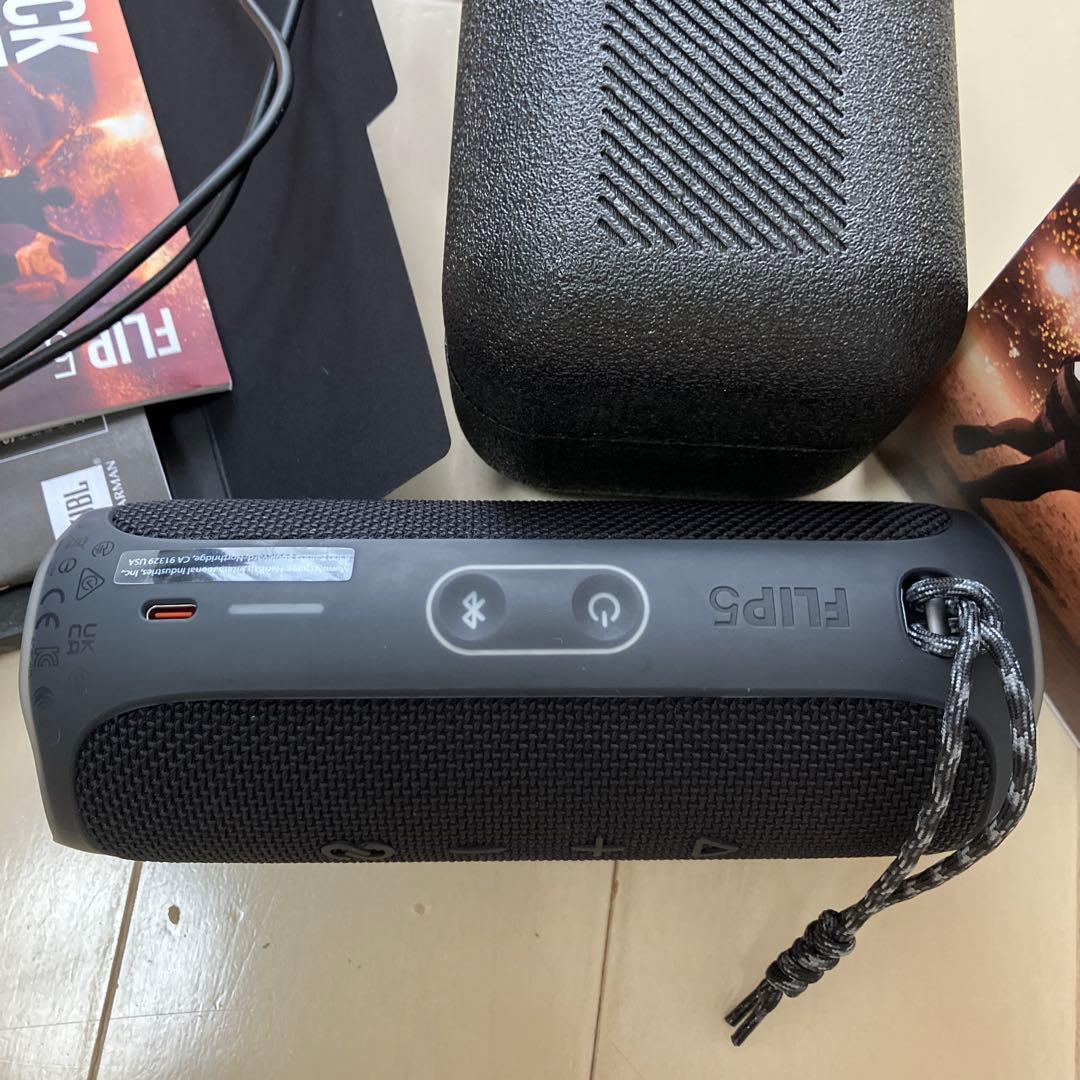 JBL FLIP5 ワイヤレススピーカー 黒　付属品全てあり　ジャンク
