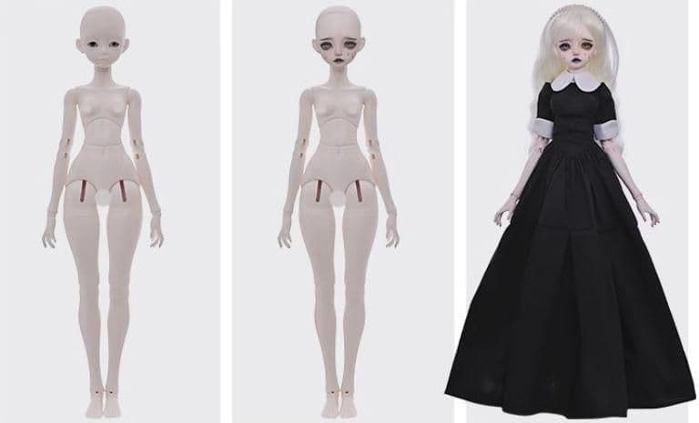 AX957 BJD 1/4 ドール本体 thea 球体関節人形 ハンドメイド