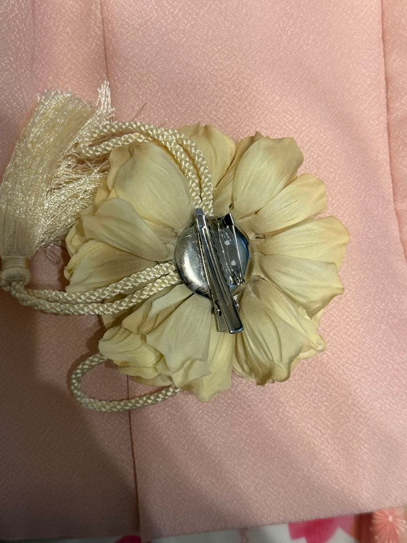 moco moco powan オリジナル 七五三　3歳　着物セット　桜　髪飾り