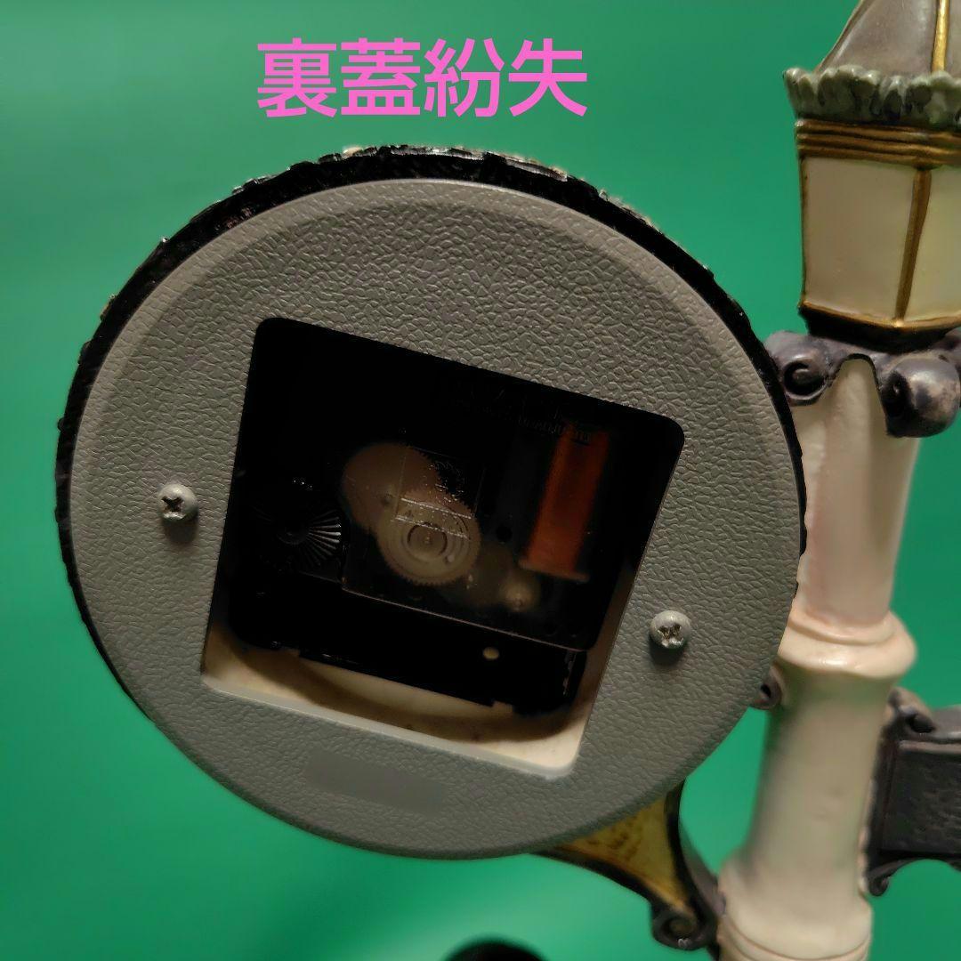 ☆昭和レトロ ☆不二家ペコちゃん 陶器製ガス灯 置き時計（USED／動作確認済）