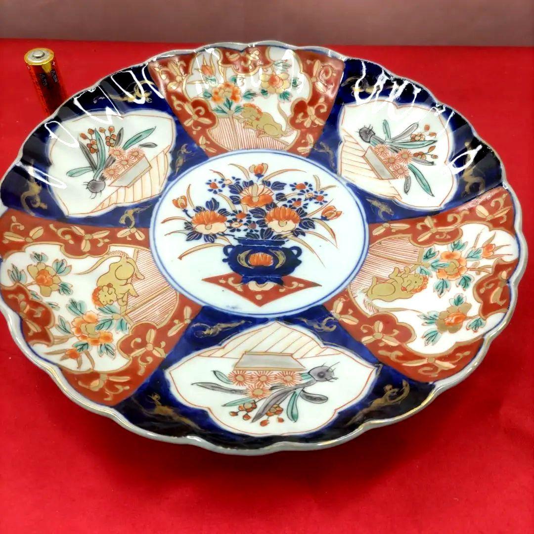 有田焼　伊万里焼　古伊万里　金彩　色絵　大皿　平皿　盛り皿　7寸皿2客セット