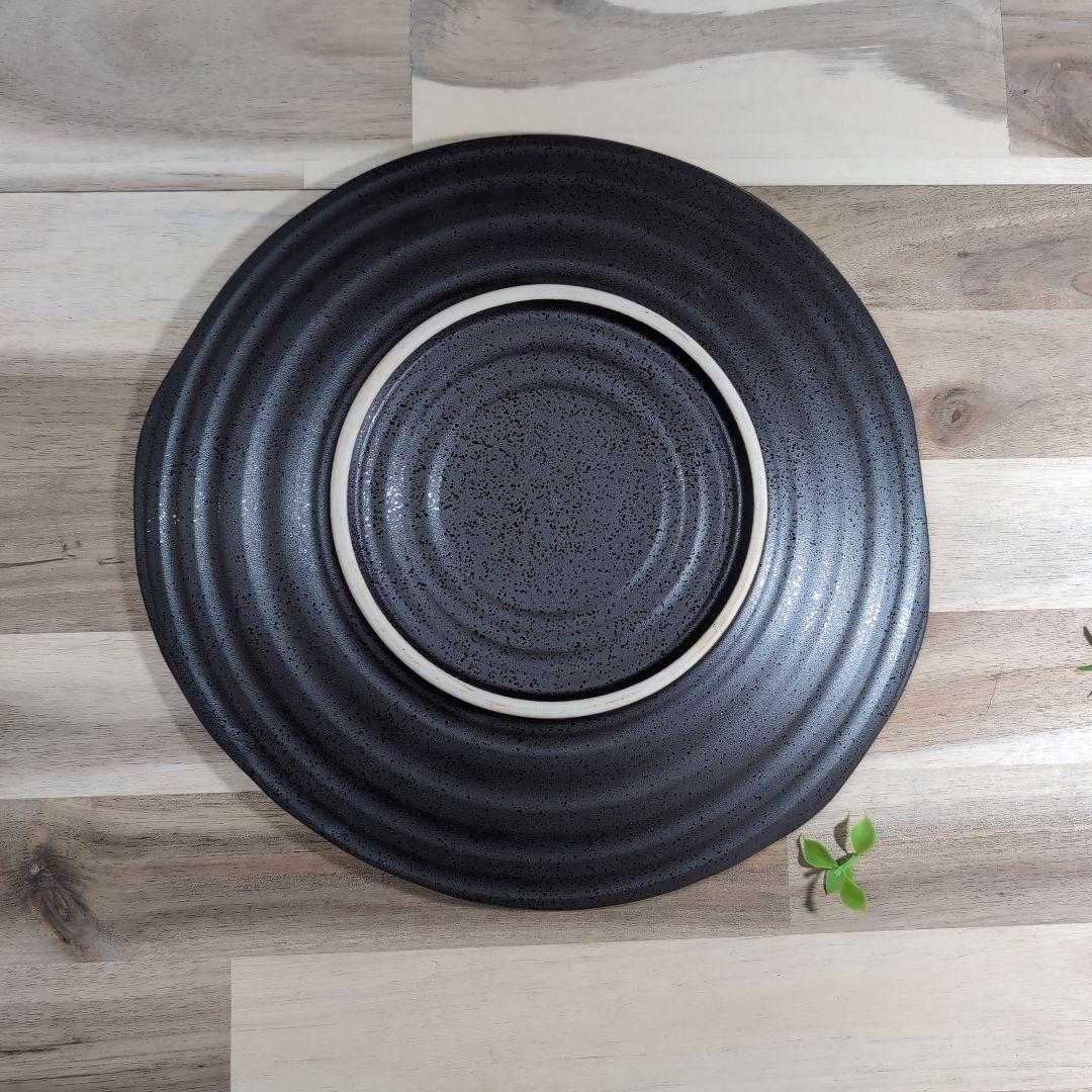 美濃焼/白刷毛目変形9.0大皿　5枚組 【A級/未使用/限定品】