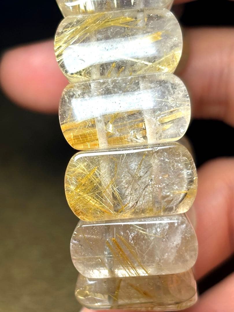 ゴールドタイチンルチルバングル20×11㎜（新品未使用）【極上品】金運最強