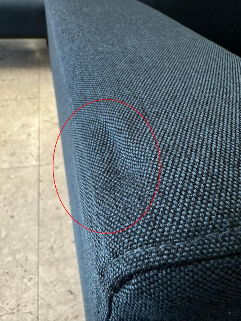 LOWYA　2人掛けソファ　オットマン付き　ブルー