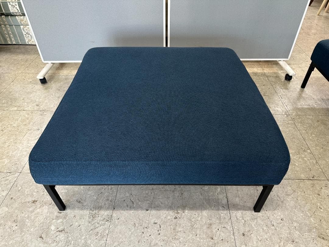 LOWYA　2人掛けソファ　オットマン付き　ブルー