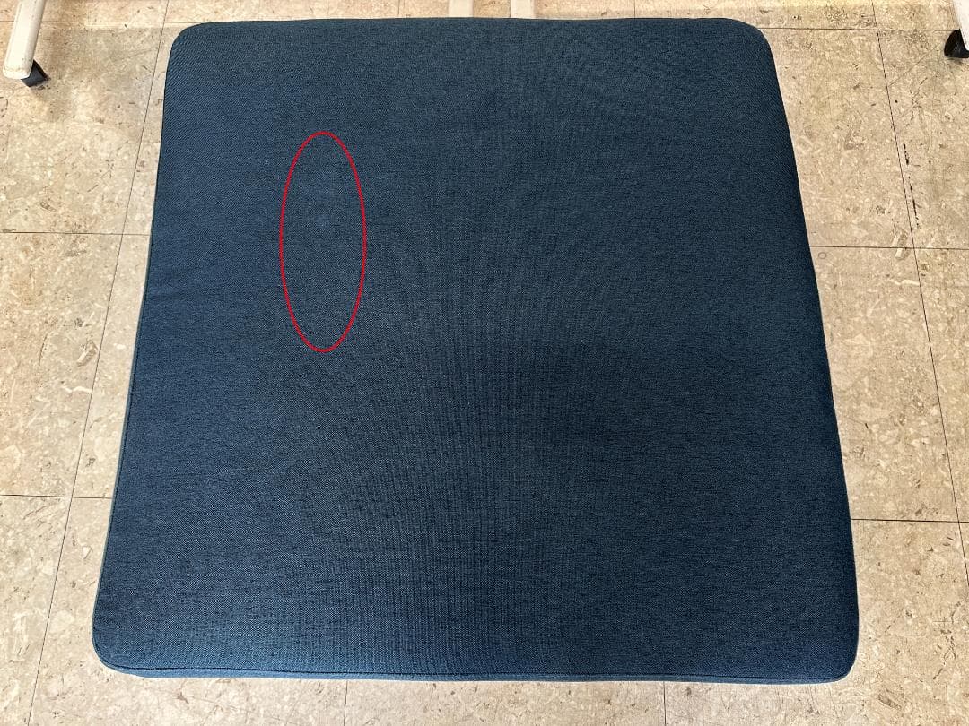 LOWYA　2人掛けソファ　オットマン付き　ブルー