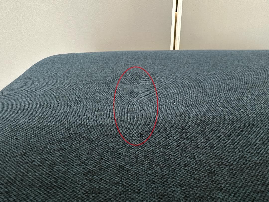 LOWYA　2人掛けソファ　オットマン付き　ブルー