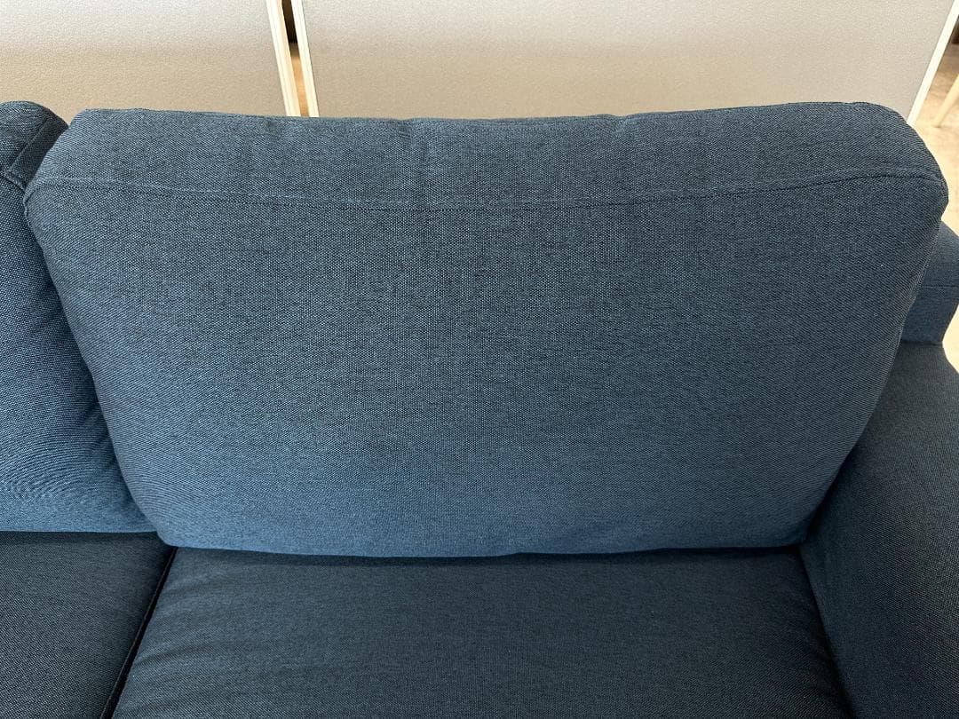LOWYA　2人掛けソファ　オットマン付き　ブルー