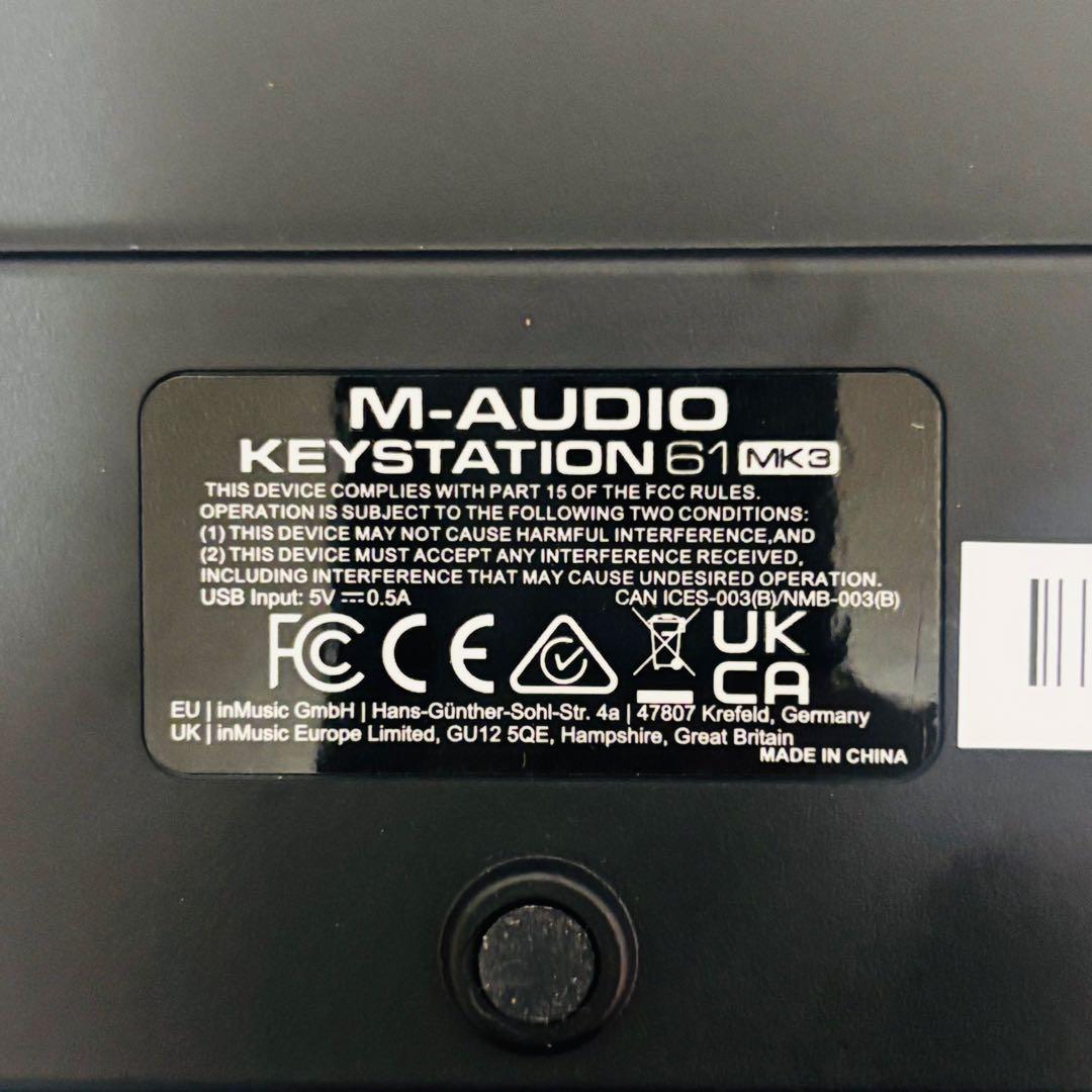 M-AUDIO Keystation 61 MK3 MIDIキーボード 61鍵