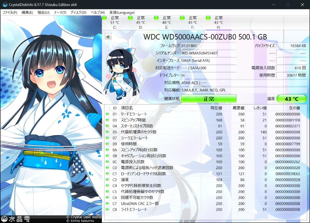 【ジャンク】WD 500GB HDD セット【匿名配送】