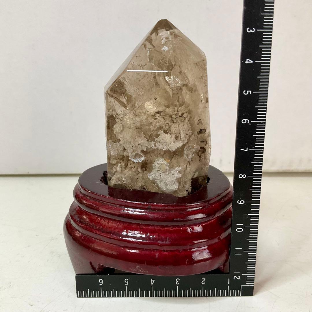 ブラジル産　天然ガーデンルチル　プラチナルチル入り　木台付き