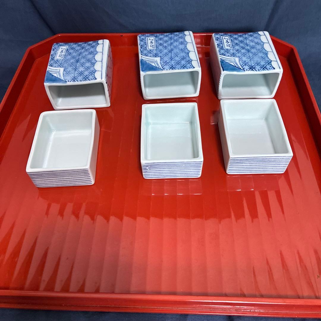 向付　魯山人風　写し　珍味入れ　3客