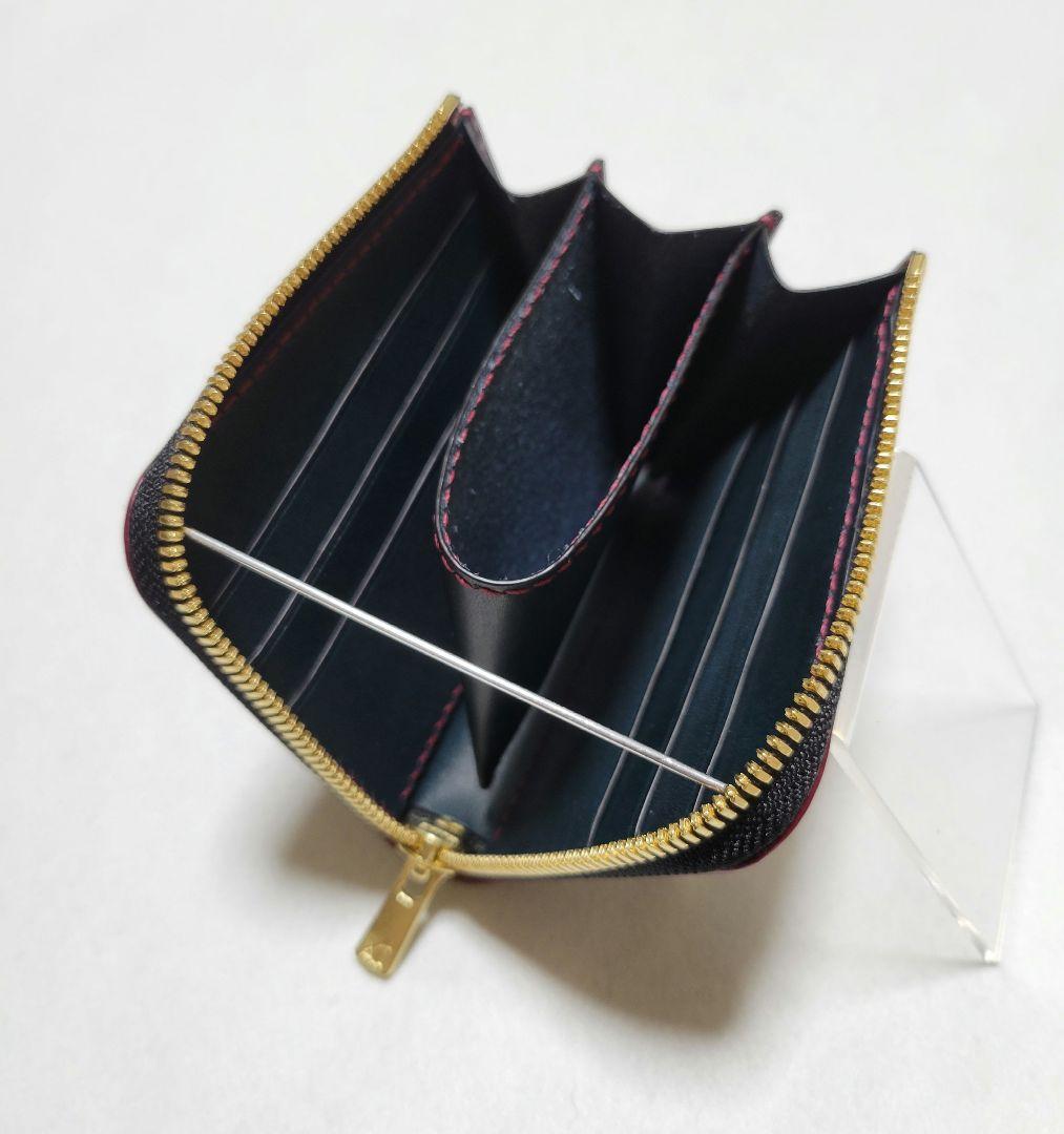 L字ファスナー財布　レザークラフト　小銭入れ　コンパクト財布　ハンドメイド