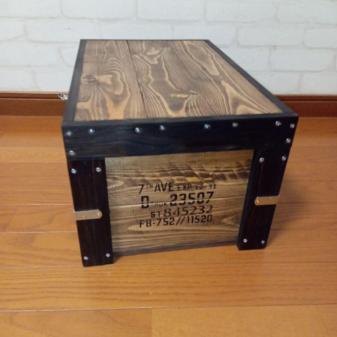 【ハンドメイド】バスロールサインのミリタリーコンテナ ストレージボックス
