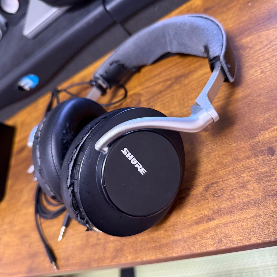 SHURE AONIC50 ワイヤレスヘッドホン イヤーパッド摩耗