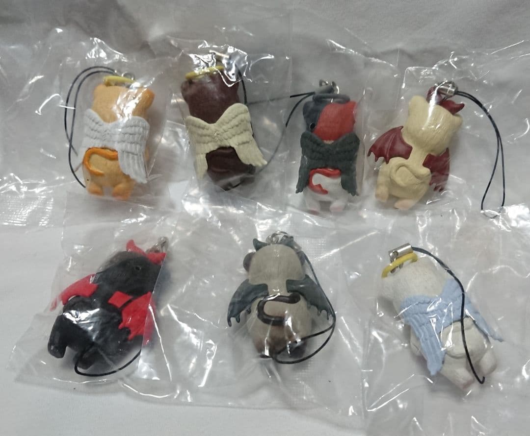 らぶねこ　マスコットストラップ　エンジェルVSデビル　全7種セット　新品　激レア