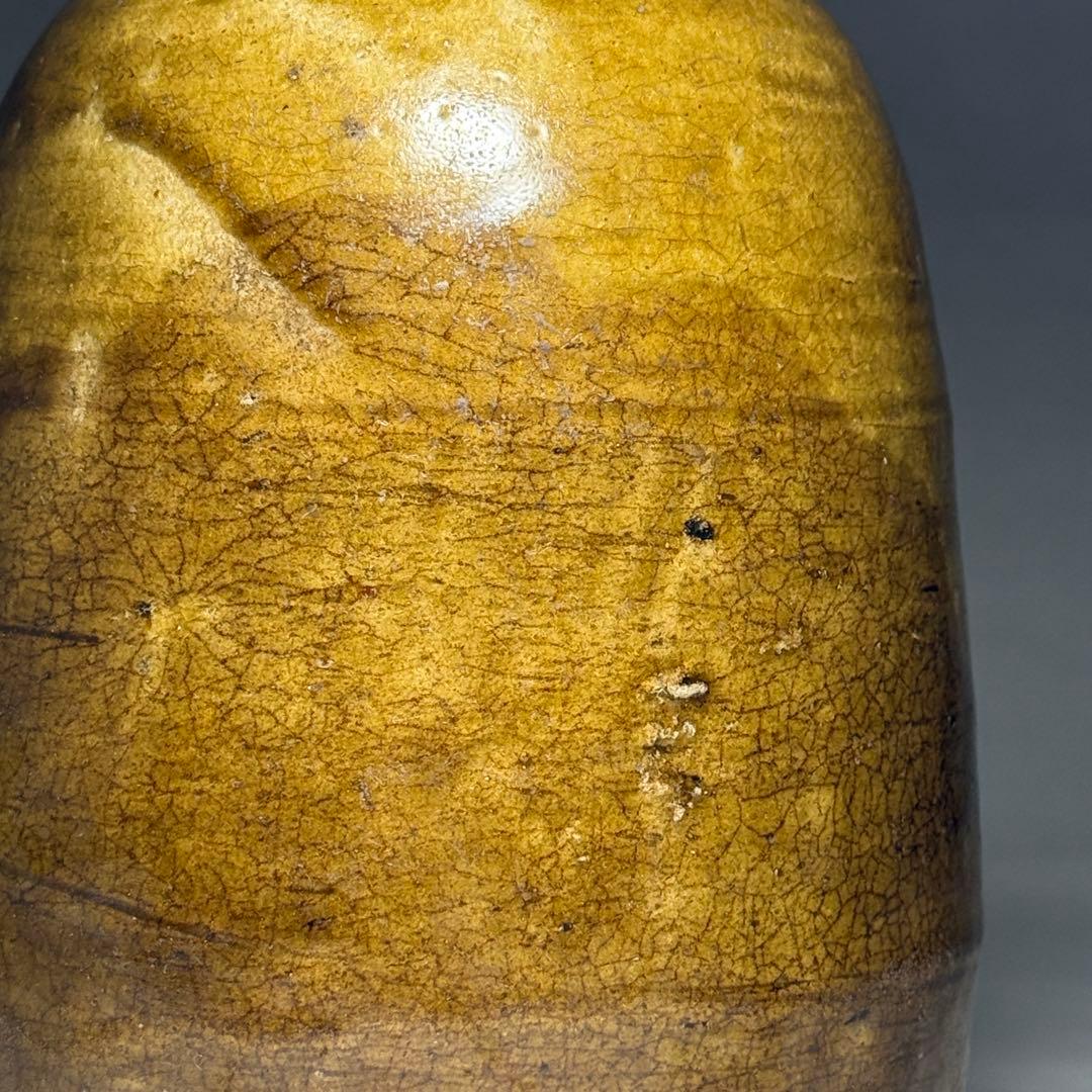 ◆古瀬戸徳利 黄瀬戸 江戸時代中期◆