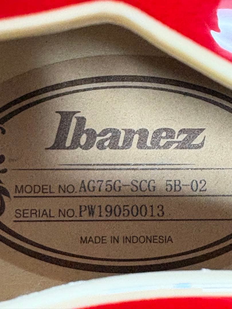 Ibanez フルアコ AG75G 赤系
