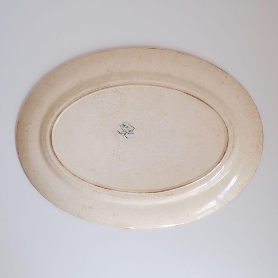 Creil Et Montereau/oval plate クレイユモントロー窯