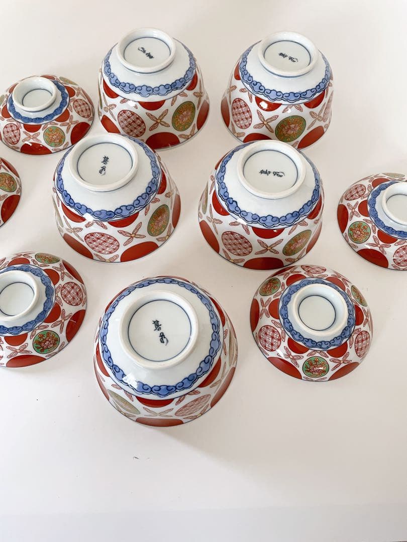 希少 最高級 有田焼 其泉 丼 小どん 金彩 赤絵 丸紋 古伊万里 蓋付