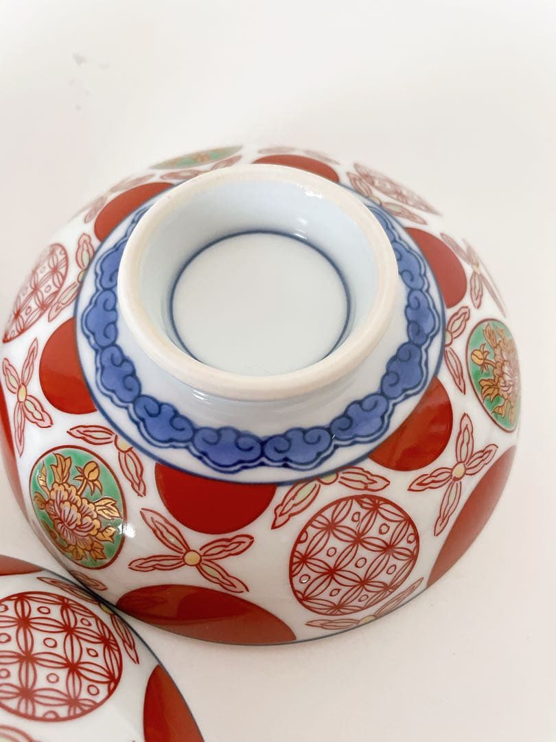 希少 最高級 有田焼 其泉 丼 小どん 金彩 赤絵 丸紋 古伊万里 蓋付