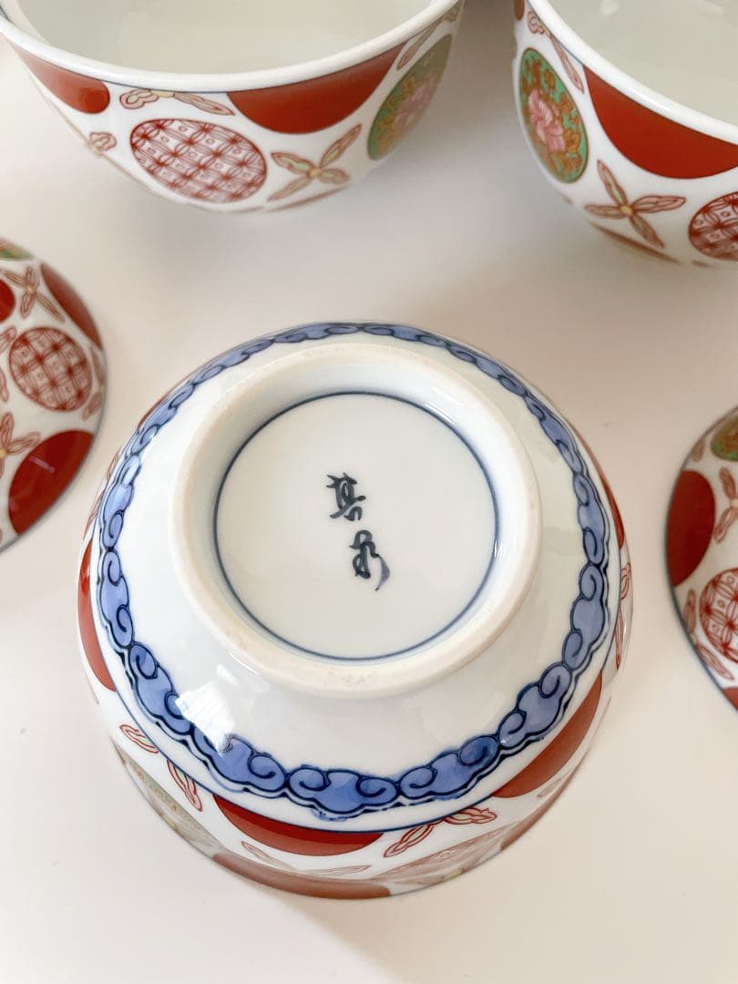 希少 最高級 有田焼 其泉 丼 小どん 金彩 赤絵 丸紋 古伊万里 蓋付