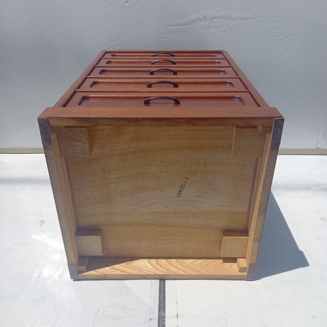 民芸調﨔材縦長引出し箱