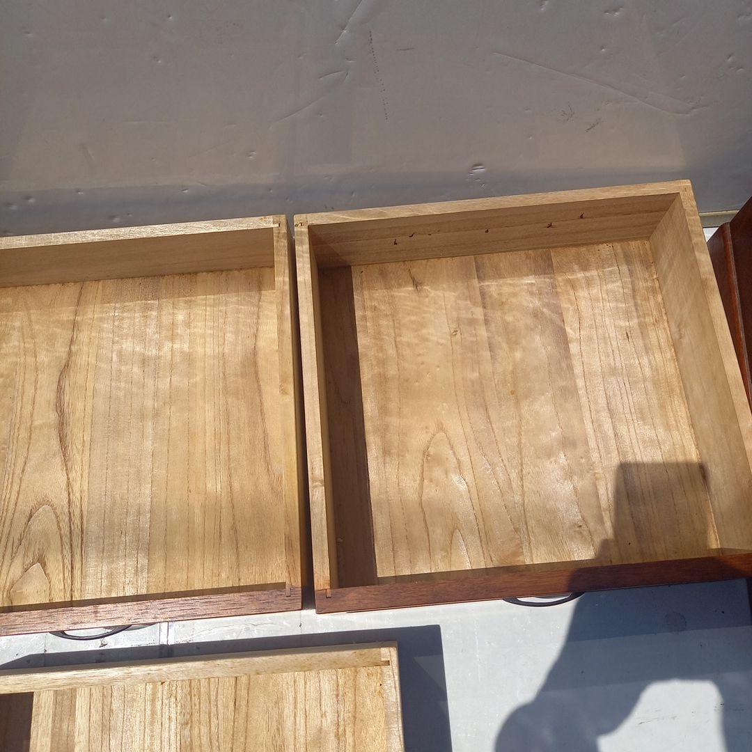 民芸調﨔材縦長引出し箱