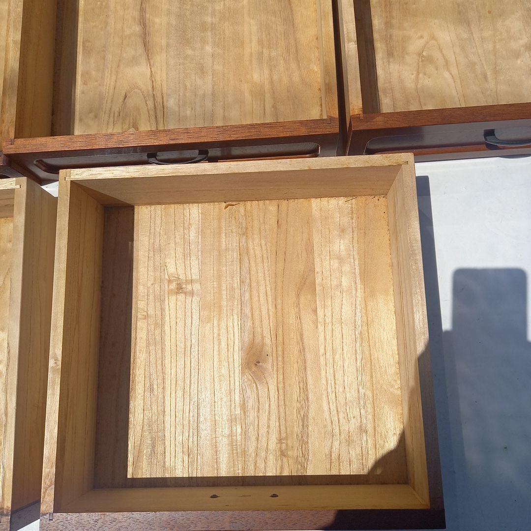 民芸調﨔材縦長引出し箱