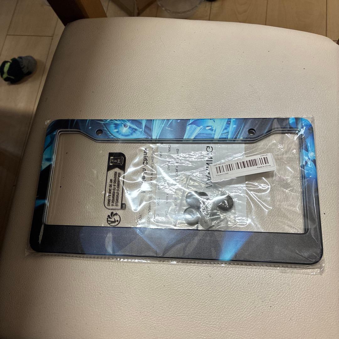 五条悟ナンバープレートフレーム 青EU