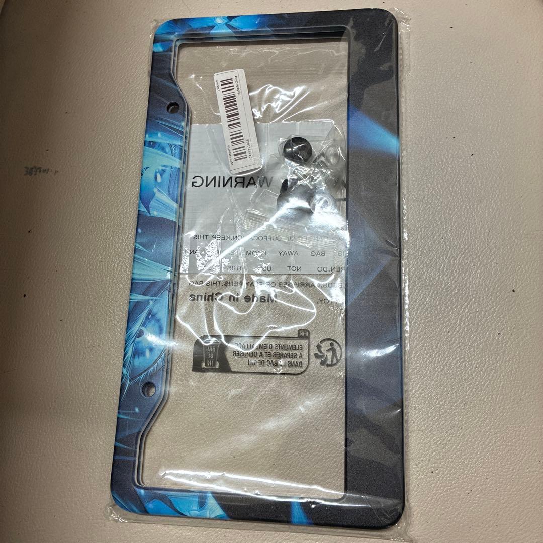 五条悟ナンバープレートフレーム 青EU