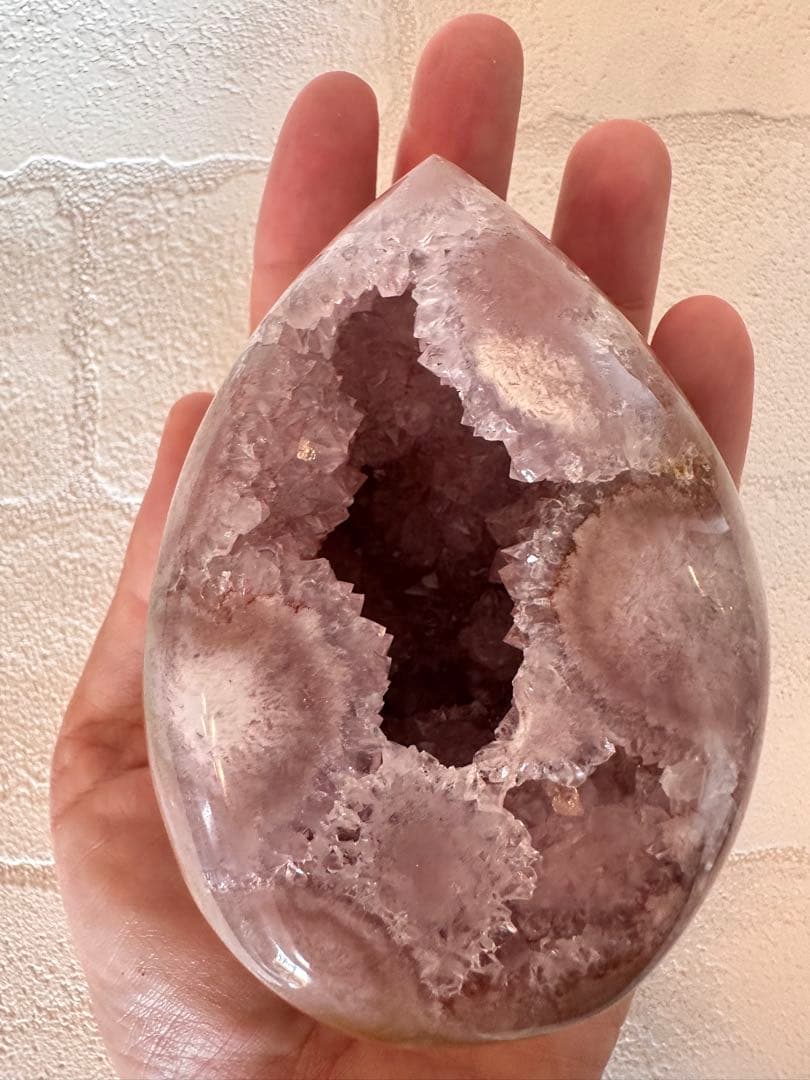 高品質　ピンクアメジスト　 フリーフォーム　フラワーアメジスト　スタンド付天然石