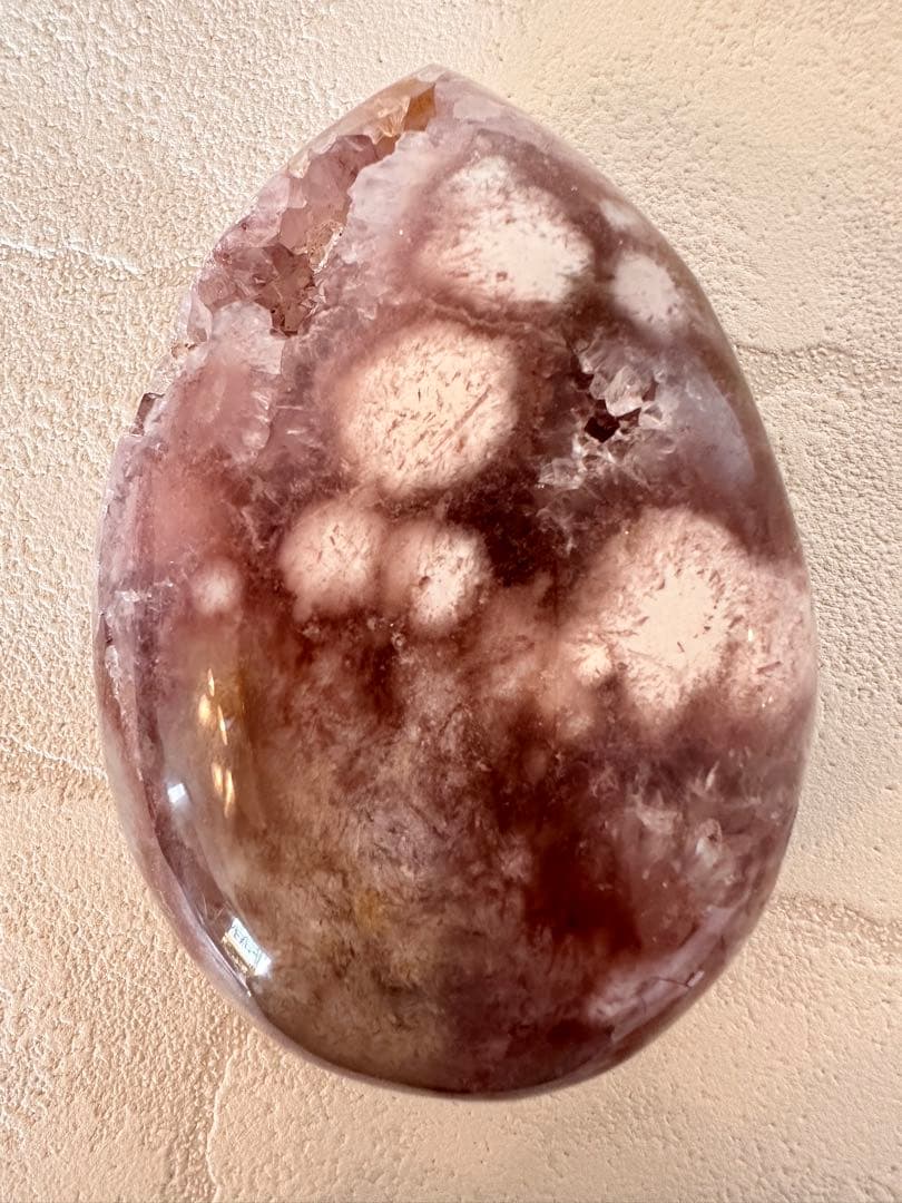 高品質　ピンクアメジスト　 フリーフォーム　フラワーアメジスト　スタンド付天然石