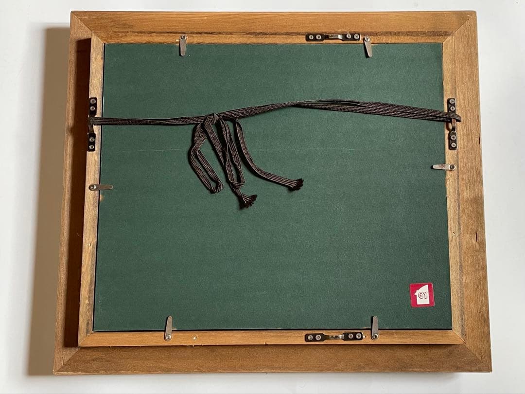 油絵　作者不明　S .H 紫陽花　額入　3号　油彩画