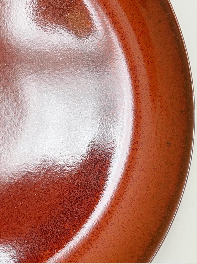 清水焼 嘉峰窯 柿釉 尺皿 大皿 30センチ