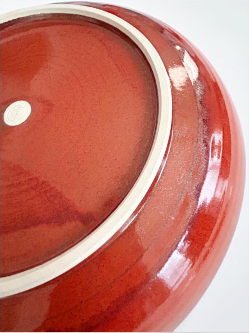 清水焼 嘉峰窯 柿釉 尺皿 大皿 30センチ