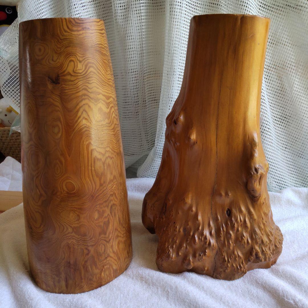木製　花瓶　花器　3点セット