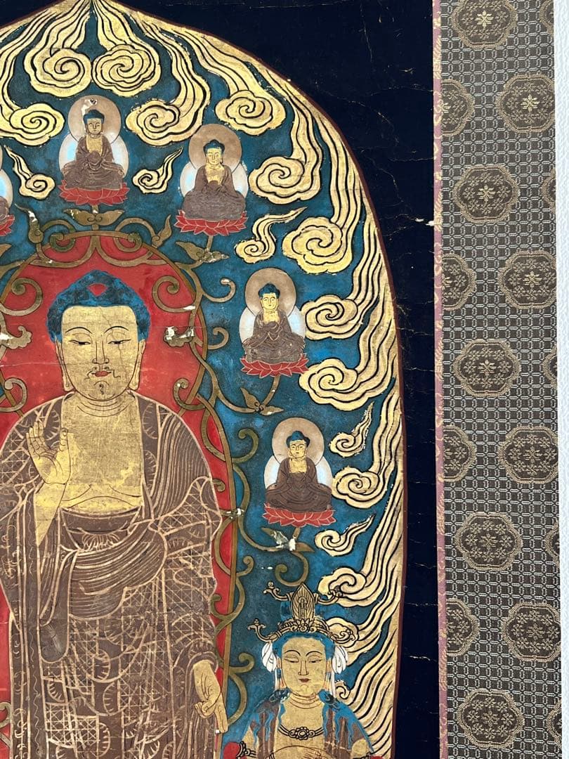 極上 掛軸•仏画•手書き•木箱