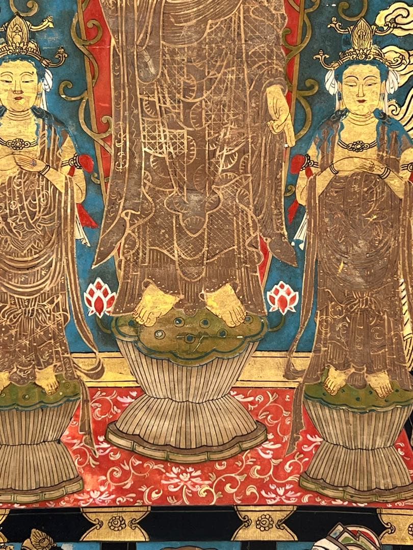 極上 掛軸•仏画•手書き•木箱