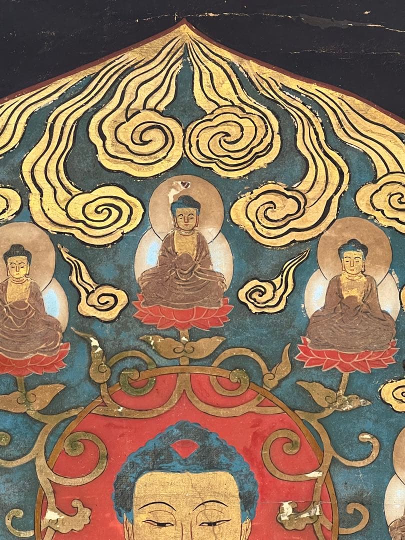 極上 掛軸•仏画•手書き•木箱