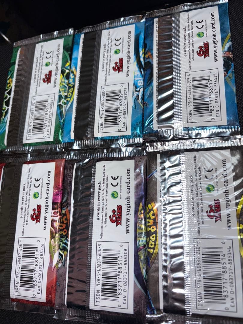 遊戯王 未開封パック 6種 特典カード3種 2010年