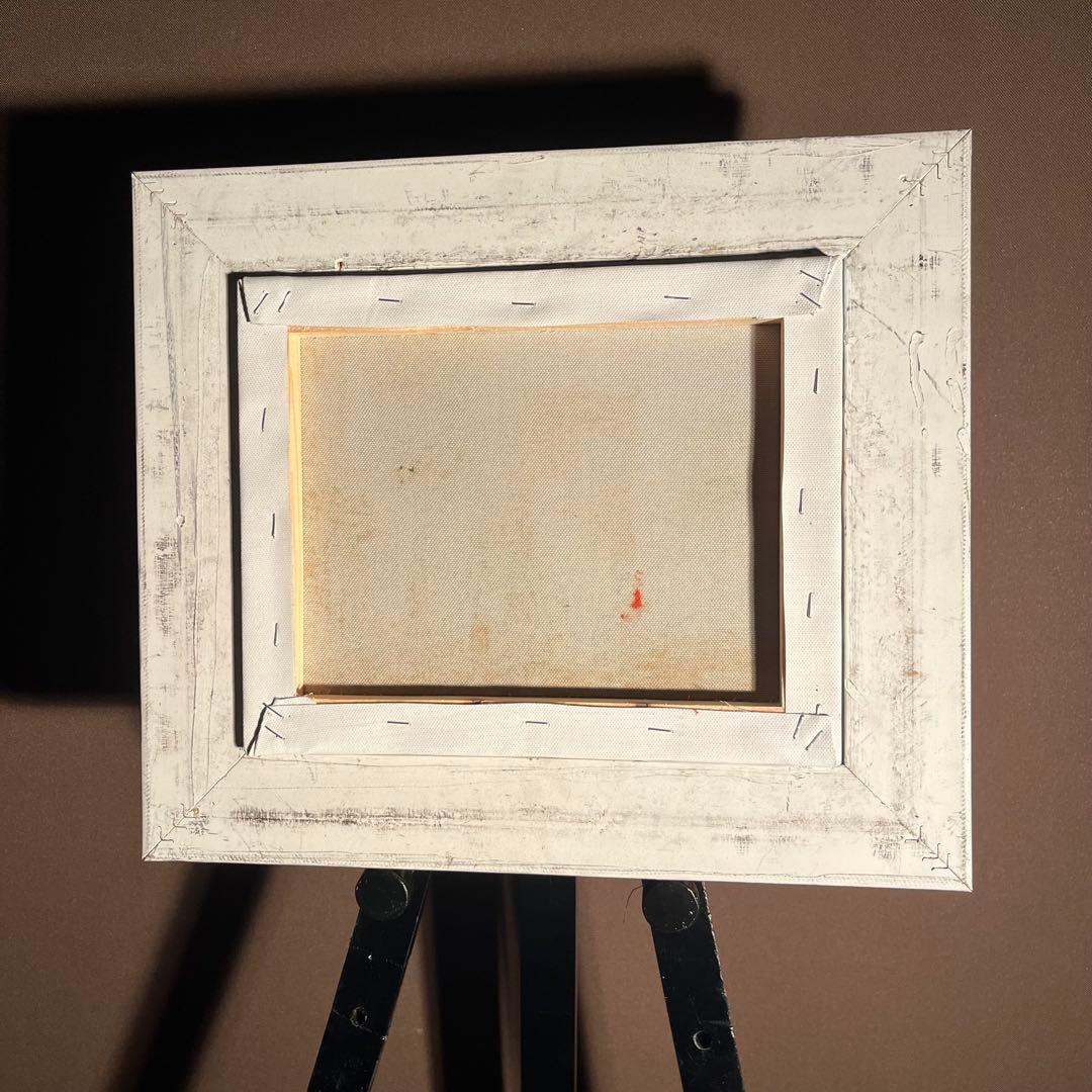 手書き油絵 パリの風景 凱旋門 肉筆絵画 額付き インテリア 油彩画